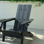 Lake Country Outdoors Weather-Resistant High-Density Polyethylene Adirondack Chair - Square Back - Black
