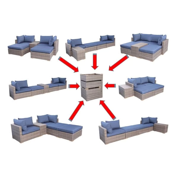Allspace 5 piece Rattan Patio Set with Sunbrella Cushions Blue1.webp