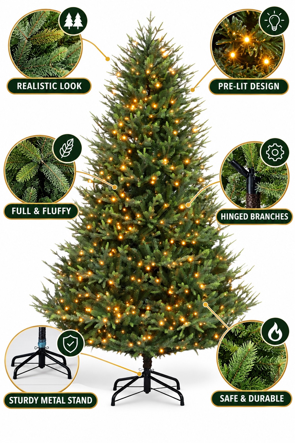 Monarch 7.5 ft Georgian Fir Christmas Tree