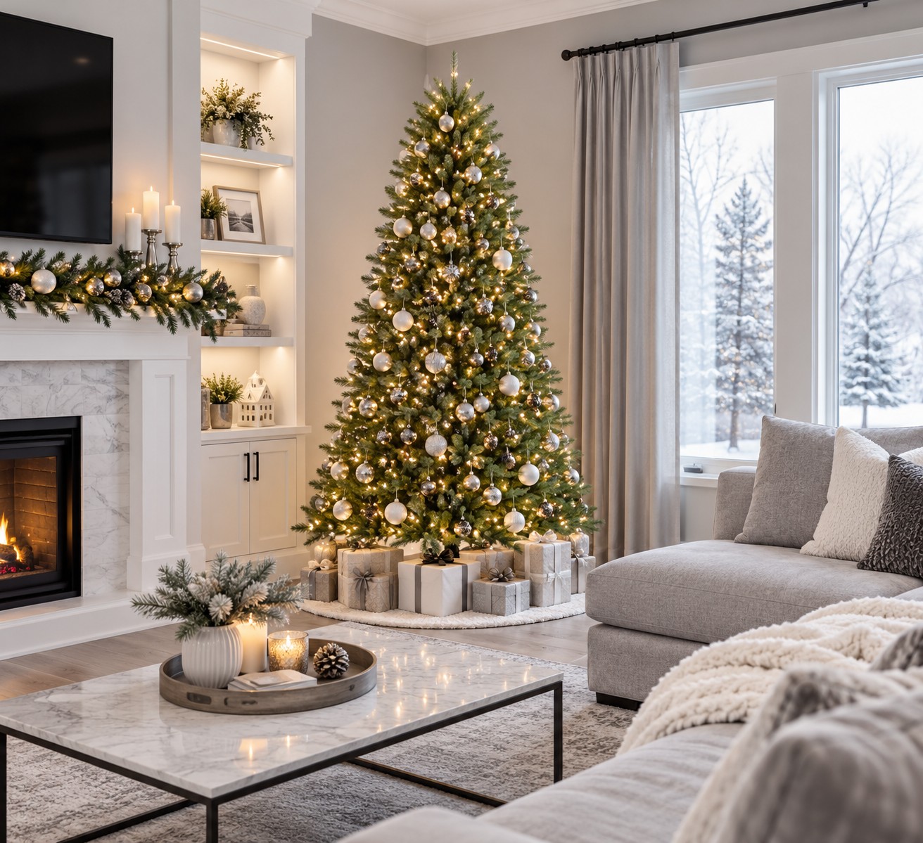 Monarch 9 ft Mixed Jasper Christmas Tree — 54" Diameter Monarch 9 ft Mixed Jasper Christmas Tree — 54" Diameter