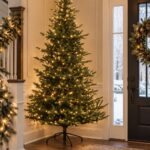 Monarch 6.5 ft Killbear Fir Pre-Lit Christmas Tree, 450 Warm White LED Lights, 53"