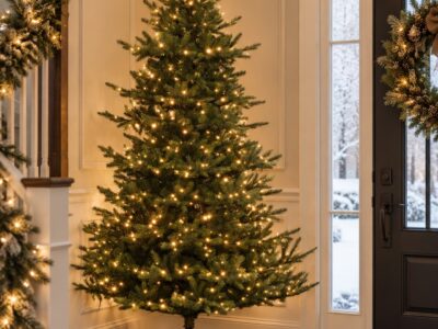 Monarch 6.5 ft Killbear Fir Pre-Lit Christmas Tree, 450 Warm White LED Lights, 53"