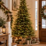 Monarch 9 ft Simcoe Spruce Pre-Lit Christmas Tree, 700 Warm White LED Lights, 56"