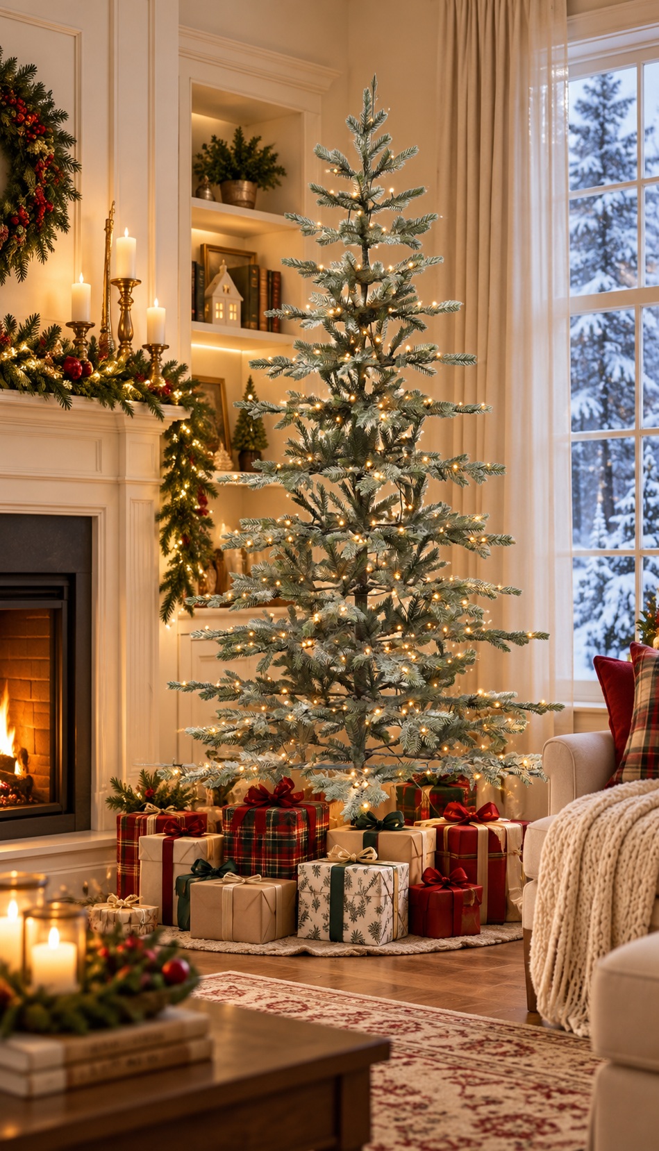 Monarch 6.5 ft Balsam Fir Pre-Lit Christmas Tree, 300 LEDs