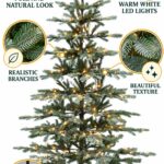 Monarch 6.5 ft Balsam Fir Pre-Lit Christmas Tree, 300 LEDs