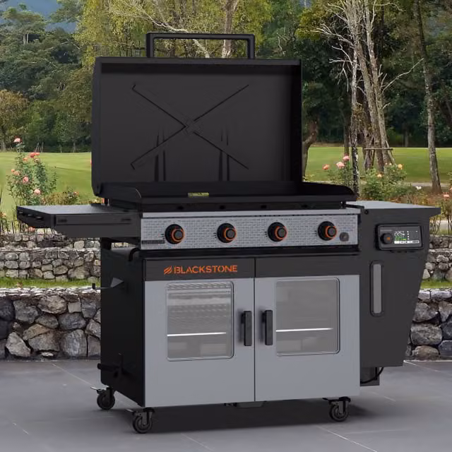 Blackstone 36inch Bronco Series Griddle and Vertical Pellet Smoker Combo