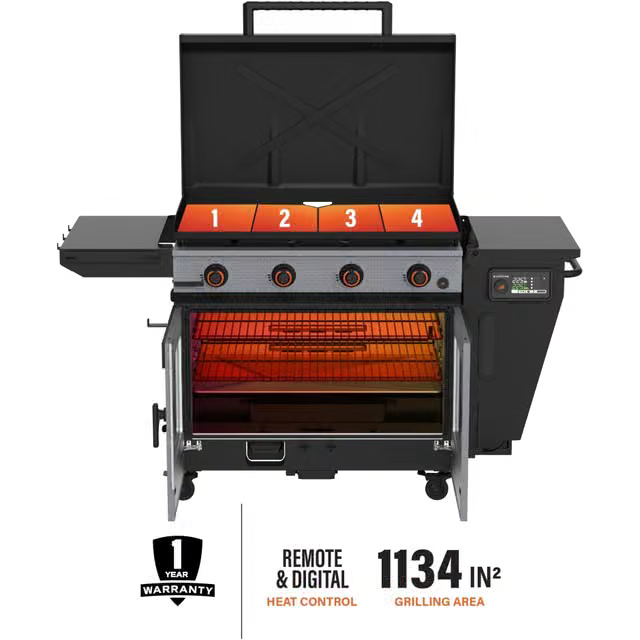 Blackstone 36inch Bronco Series Griddle and Vertical Pellet Smoker Combo1.webp