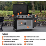 Blackstone 36inch Bronco Series Griddle and Vertical Pellet Smoker Combo3.webp