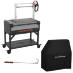 Blackstone Bronco Series Open Flame Grill with Soft Cover and Coal Rake