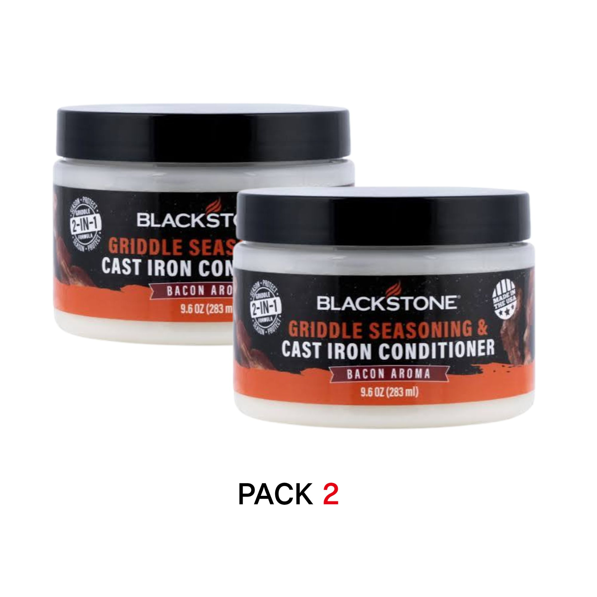 Blackstone Gourmet Series Griddle Seasoning and Cast Iron Conditioner - Bacon Aroma - 2 pack