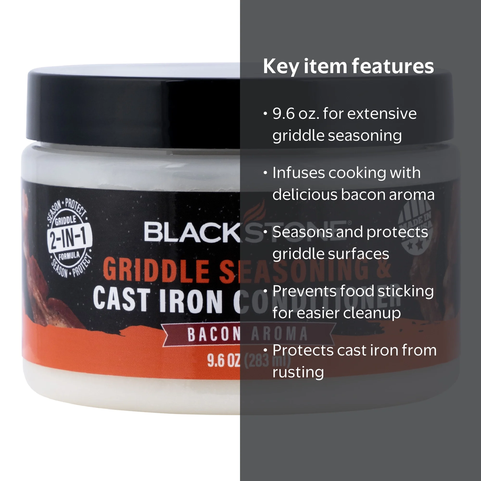 Blackstone Gourmet Series Griddle Seasoning and Cast Iron Conditioner - Bacon Aroma