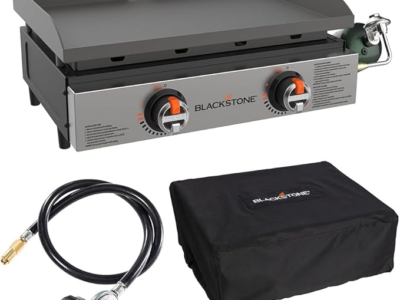 Blackstone Original Series 22inch Omnivore Griddle Bundle including Propane Adapter Kit and Cover Bag1