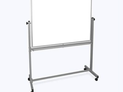 Luxor Mobile Double-Sided Magnetic Whiteboard with Stand and Marker Tray - 48 x 36