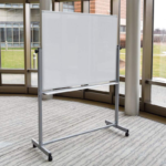 Luxor Mobile Double-Sided Magnetic Whiteboard with Stand and Marker Tray - 48 x 36