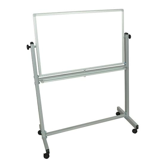 Luxor Mobile Double-Sided Magnetic Whiteboard with Stand and Marker Tray - 36 x 24